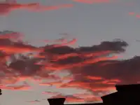 Angry Red Clouds Over Long Beach